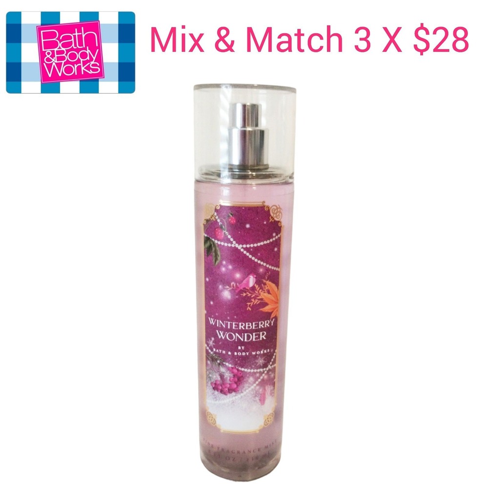Bath and Body Works Winterberry Wonder Discontinued/RETIRED Fragrance Body Mist